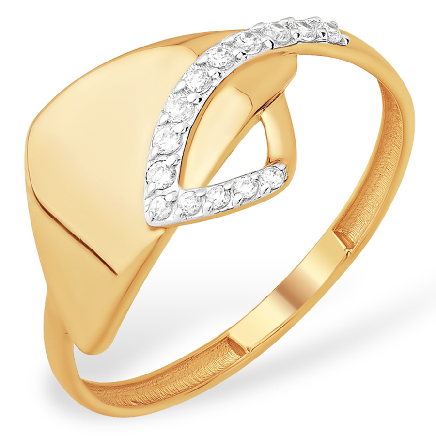 Кольцо, золото, фианит, К13211320
